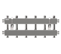 Модульный коллектор MKSS-150-6DUx25 (до 150 кВт, 2 магистр. подкл. G 1½″, 3 контура G 1″ вверх и 3 вниз)